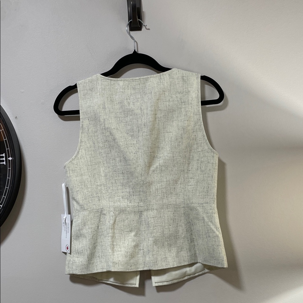 Torn by Ronny Kobo Bernadette Cream Sleeveless V-Neck Top w/ Decorative Closures - Picture 8 of 17